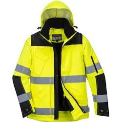 Warnschutz Winterjacke 3in1 "C469" Pro - L - gelb/schwarz