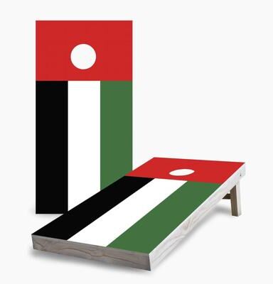 Skip's Garage United Arab Emirates Flag Regulation 2x4 Cornhole Game Set