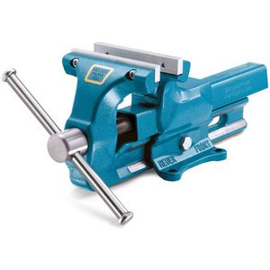 Heuer Schraubstock Front 101140, mit Wechselbacken, 140mm Backenbreite, geschmiedet, Spannweite 200mm