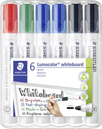 Staedtler Whiteboardmarker Lumocolor 6St Box 351 WP6 X Whiteboardmarker Set Rot, Blau, Grün, Schwarz 6St.