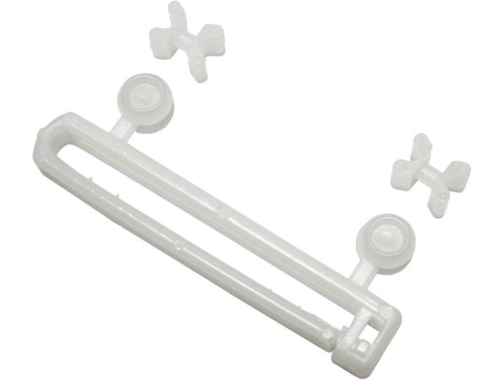 Klick-Gleiter GARDINIA Schlaufenleiter mit X-Gleitern und Rollen Gr. 1, weiss (weiß), L:5,9cm, Kunststoff, Gardinenbefestigungen, Klick-Gleiter, Serie Flächenvorhang-Technik Atlanta 3-läufig