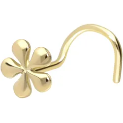 14/18 Karat Gold Nasenstecker Spirale BLUME