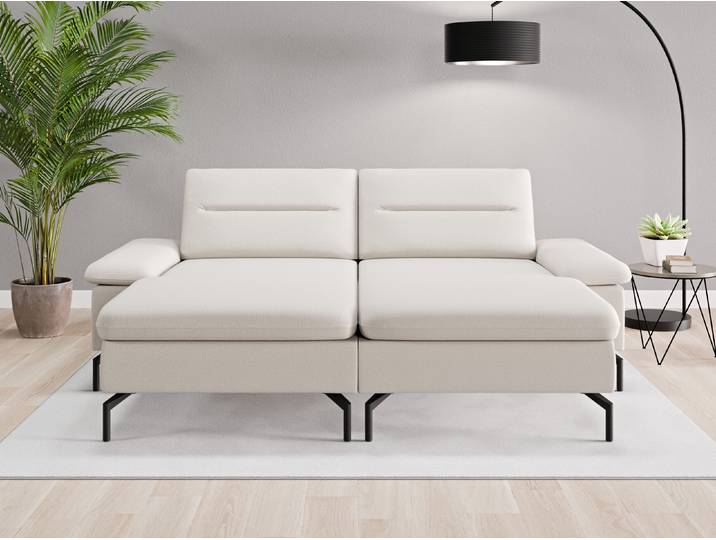 Loveseat Rio - Grau (Graubeige) - Feiner Mikrofaserstoff