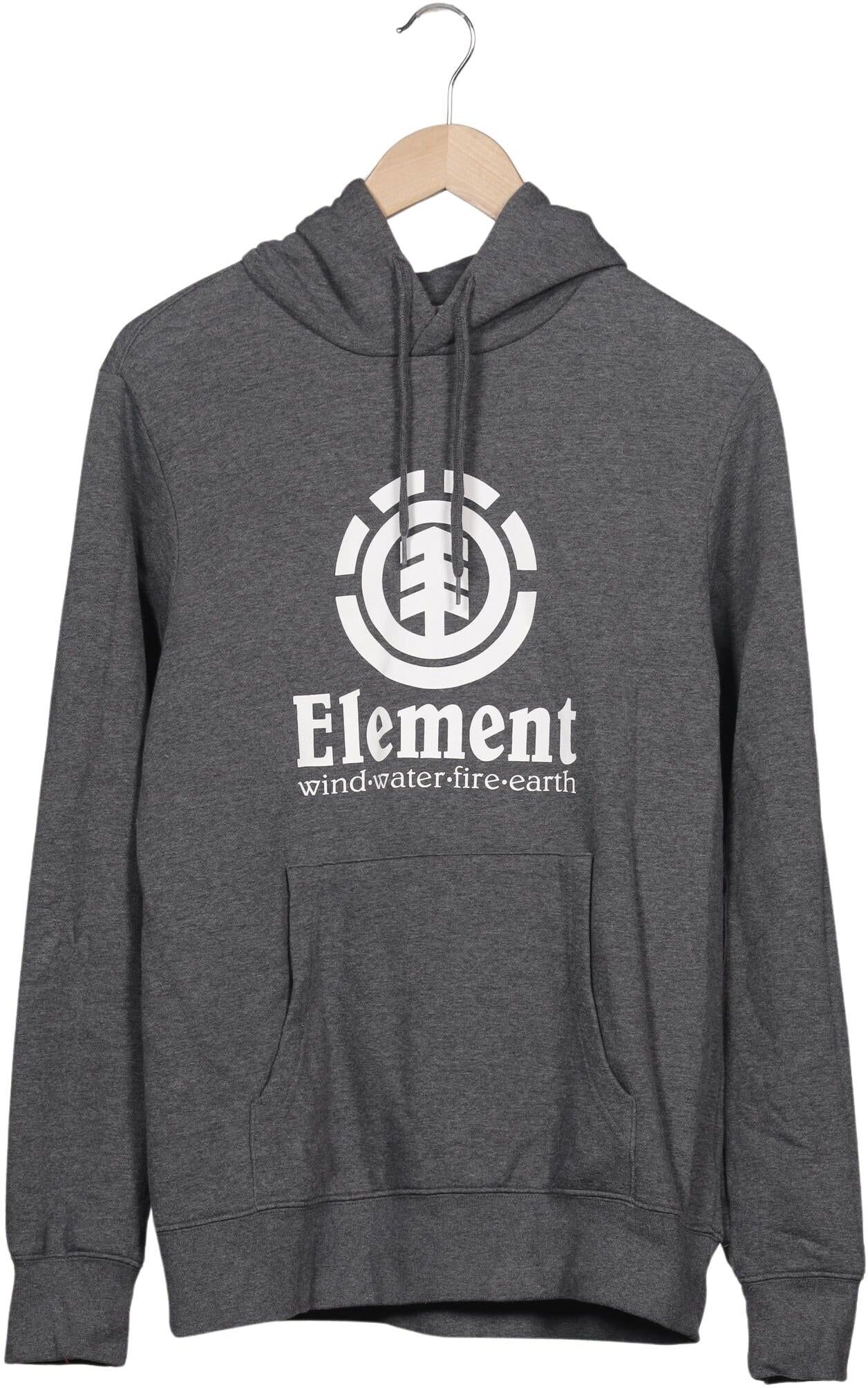 Element Herren Kapuzenpullover, Grau, Gr. M, Synthetik / Baumwolle - Second Hand