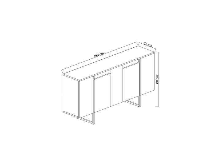 Buffet en bois Luxe - 160 x 35 x 80 cm - Marron