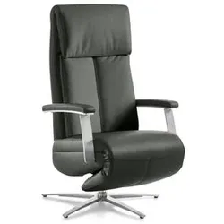 Segmüller Werkstätten Sessel Comforte Uno Anzio B4 Leder Grau Granit