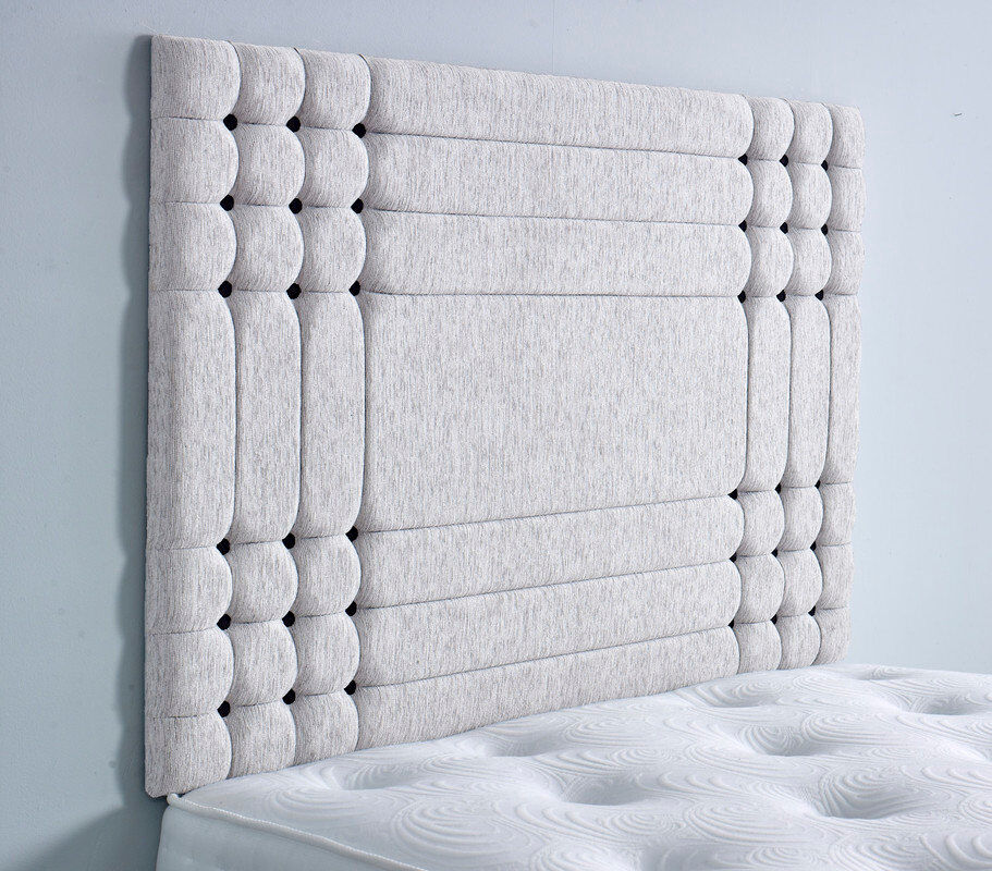 ClassicLiving Upholstered Chenille Headboard Ivory Kingsize (5')
