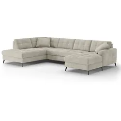 SOMETA Wohnlandschaft Matteo II Stoff Weiß Ivory