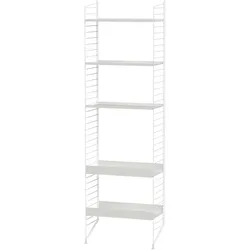 Standregal mit 5 Metallböden Weiß
