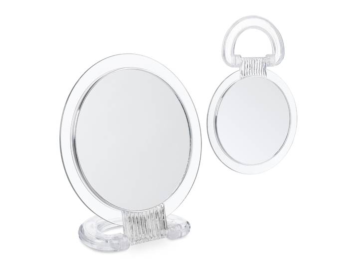 Spiegel mit Klappgriff 2er-Set Transparent