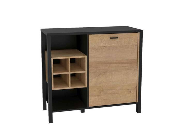 Trendstore Farold Kommode - 1 Tür / 6 offene Fächer Industrial, Modern