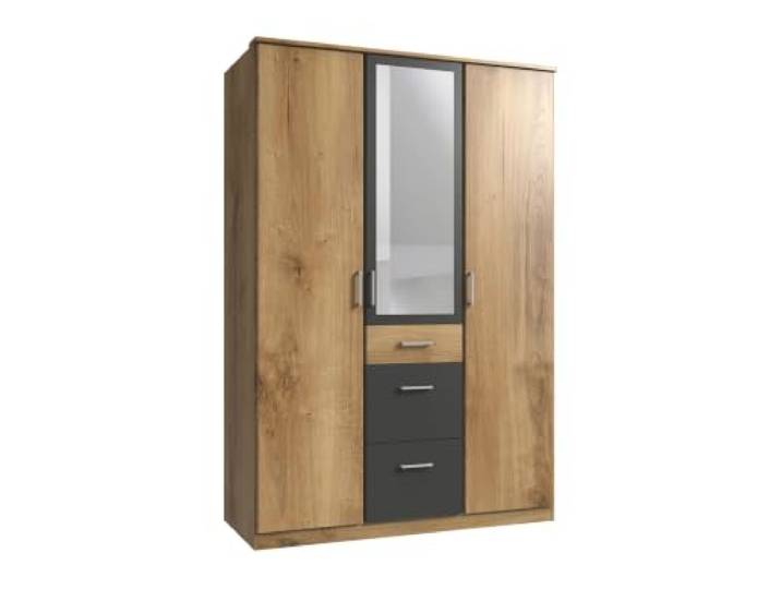 M Möbel-Direkt Deutschlands schnelle Möbel Kleiderschrank Click Plankeneiche, Grafit
