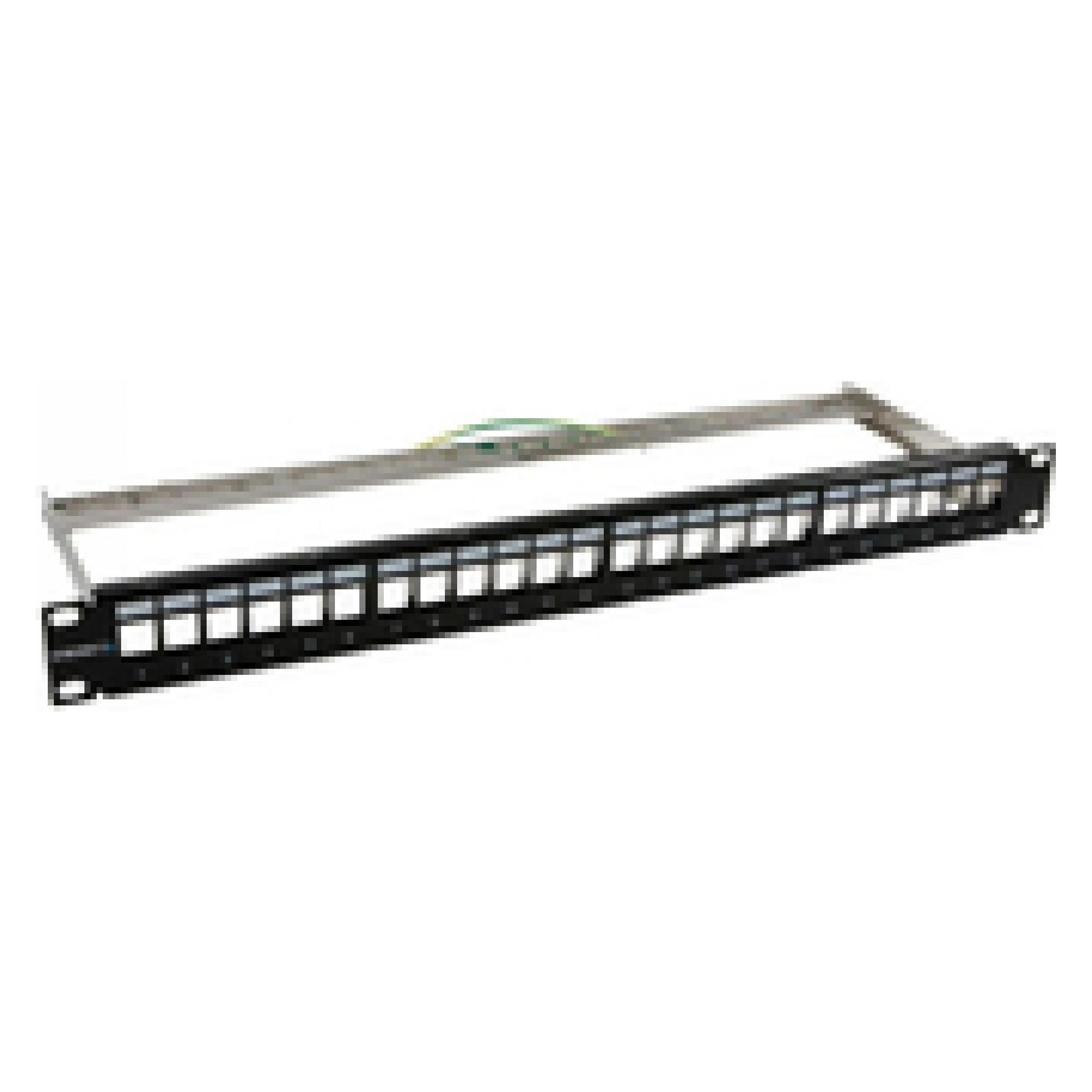 Synergy 21 Keystone,Modulträger, 48,30cm (19")Patchpanel für 24xTP-Modul,1HE,Schw (S216320)