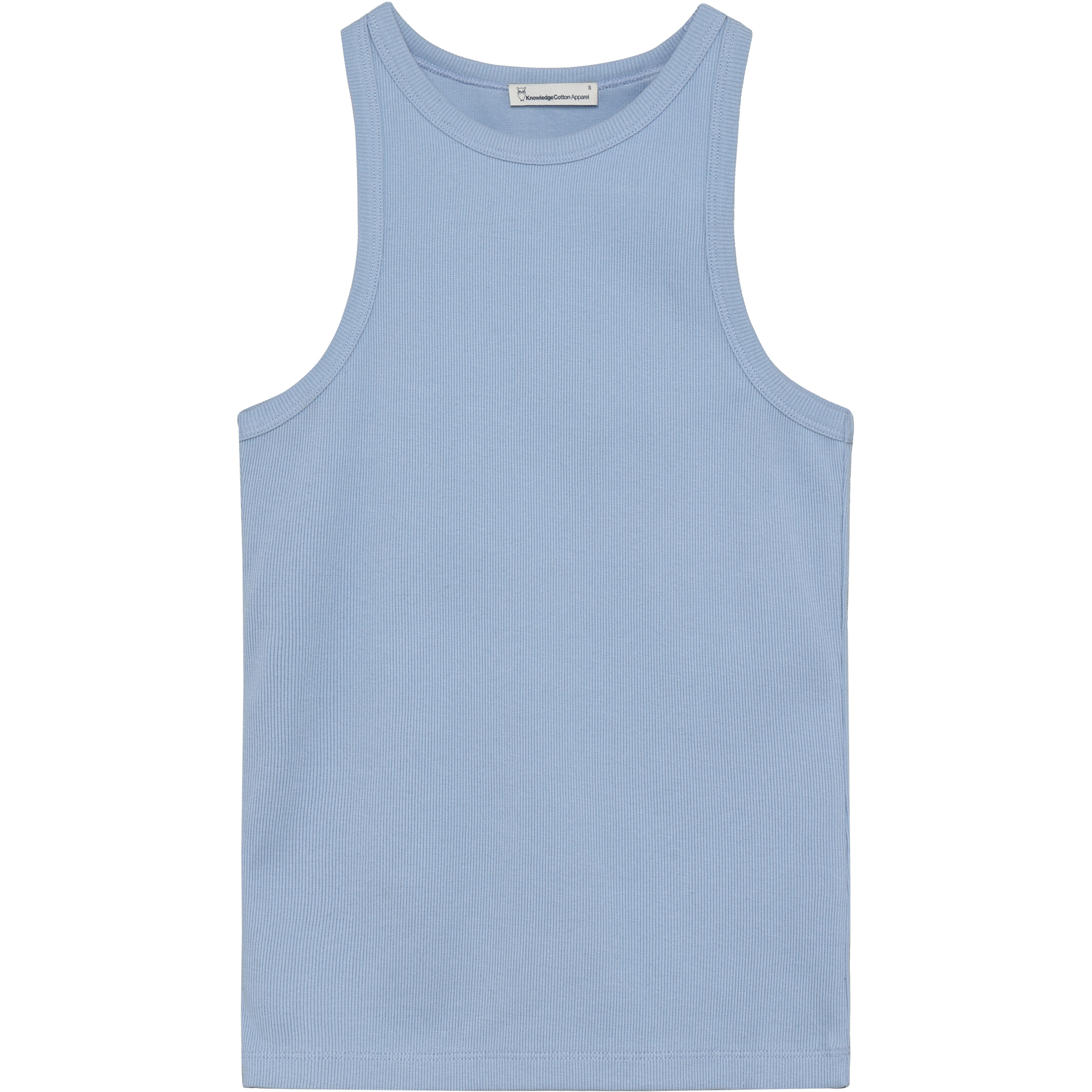 KnowledgeCotton Apparel Racer Rib Top Damen Tanktops blau Größe M Lifestyle Elastisch
