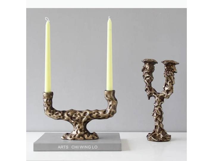 Chandelier artisanal en résine, lignes irrégulières, bougie en résine, accessoires de décoration pour la maison, mariage