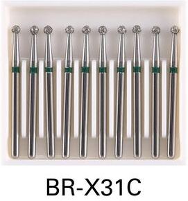 Uplift Essentials High Speed Dental Diamond Burs Round Ball Type br x31c