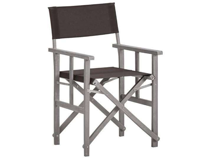 Chaises de metteur en scène lot de 2 Bois massif d'acacia - - gris 175rgc86o