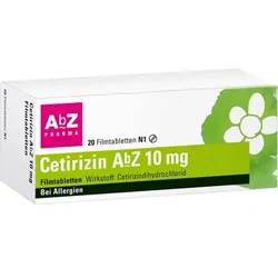 CETIRIZIN AbZ 10 mg Filmtabletten 20 St