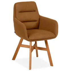 MAISON Stuhl Waco 2 Stoff Braun Cognac