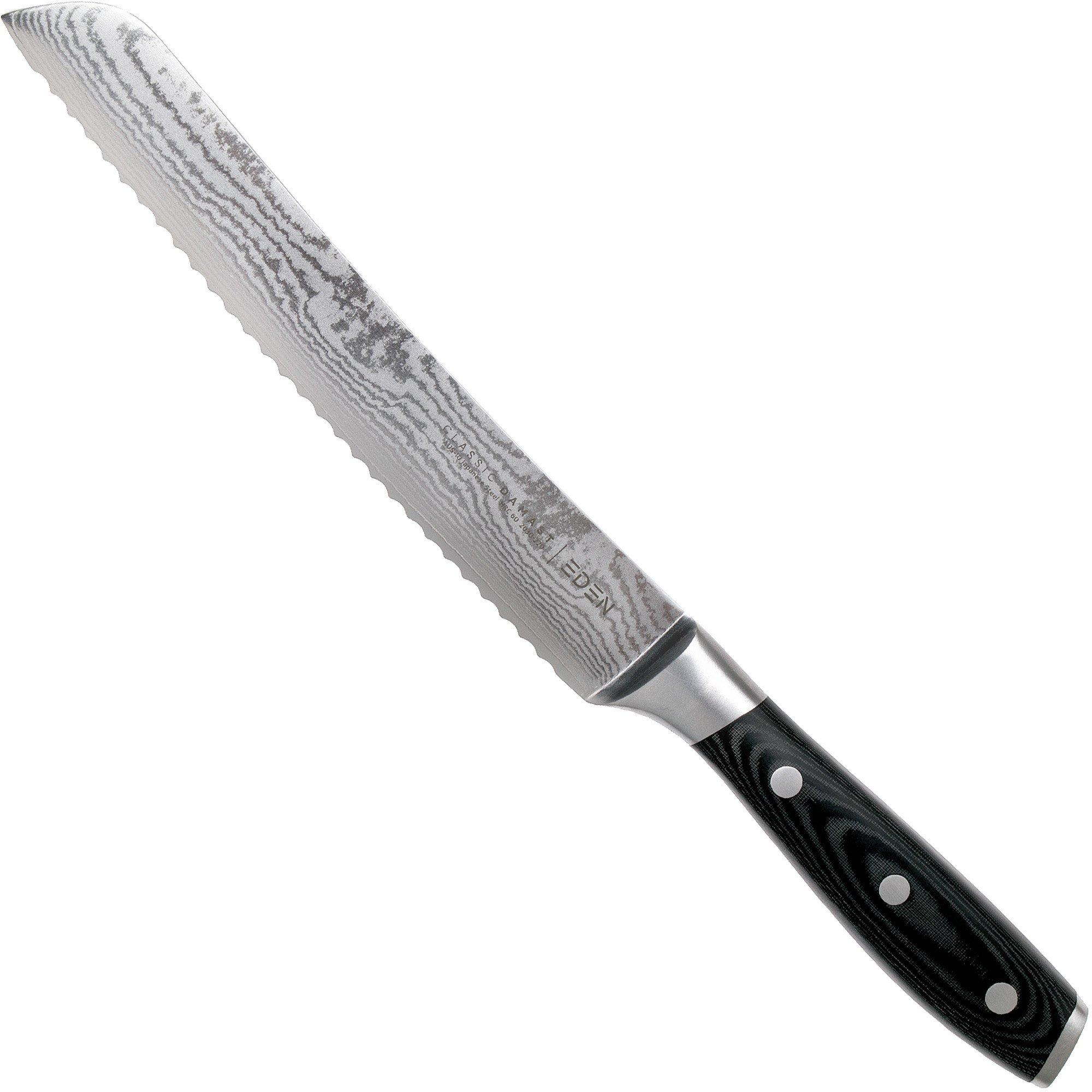 Eden keukenmessen Eden Classic Damast broodmes 20 cm