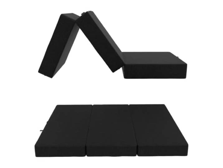 TVANTRUXIS Faltmatratze aus hochdichtem Schaumstoff Schwarz 80x195x15 und 120x195x15 cm for Camping Reisen Gästebett Zuhause Outdoor: Klappbett(Black,31.50 x 76.77 x 5.91 )