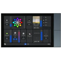 Shelly Wall Display XL, Smart Home Hub, Silber, Schwarz, Grau