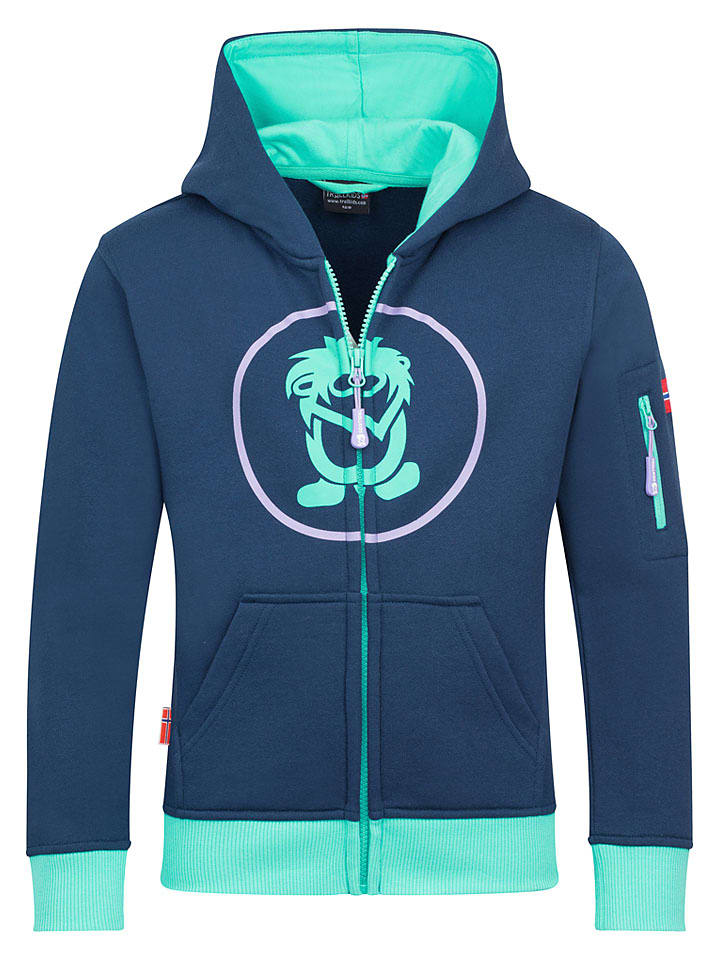 Trollkids Sweatjacke "Sortland" in Blau - 128