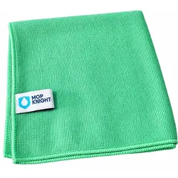 Microfasertuch MopKnight Premium 40 x 40 cm grün Hochleistungstuch, extra starker Saum, besonders weich