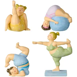 IB Laursen Yoga-Dame - Humorvolle Dekofigur aus Polyresin, 1 Figur, 10-14 cm, zufällige Auswahl