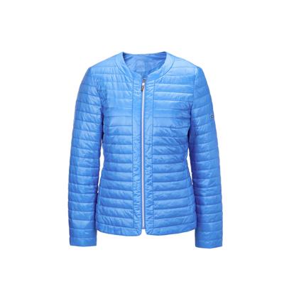 Steppjacke GOLDNER "Kurzgröße Steppjacke in zart glänzender Qualität", Damen, Gr. 22, blau (azurblau), Obermaterial: 100% Polyamid PA., Sonstiges, Jacken Steppjacke, mit Reißverschluss und Eingrifftaschen