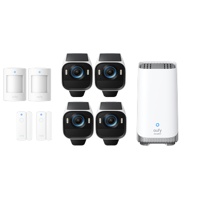 eufyCam S3 Pro (4-Cam Kit) with Alarm System + HomeBase™ S380