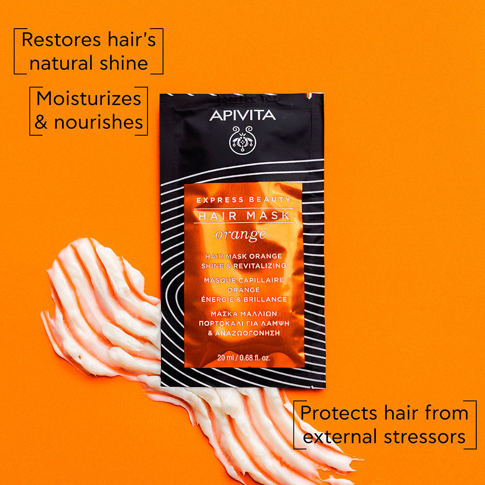 Apivita Express Beauty Mascarilla capilar brillo y vitalidad con naranja 20 ml