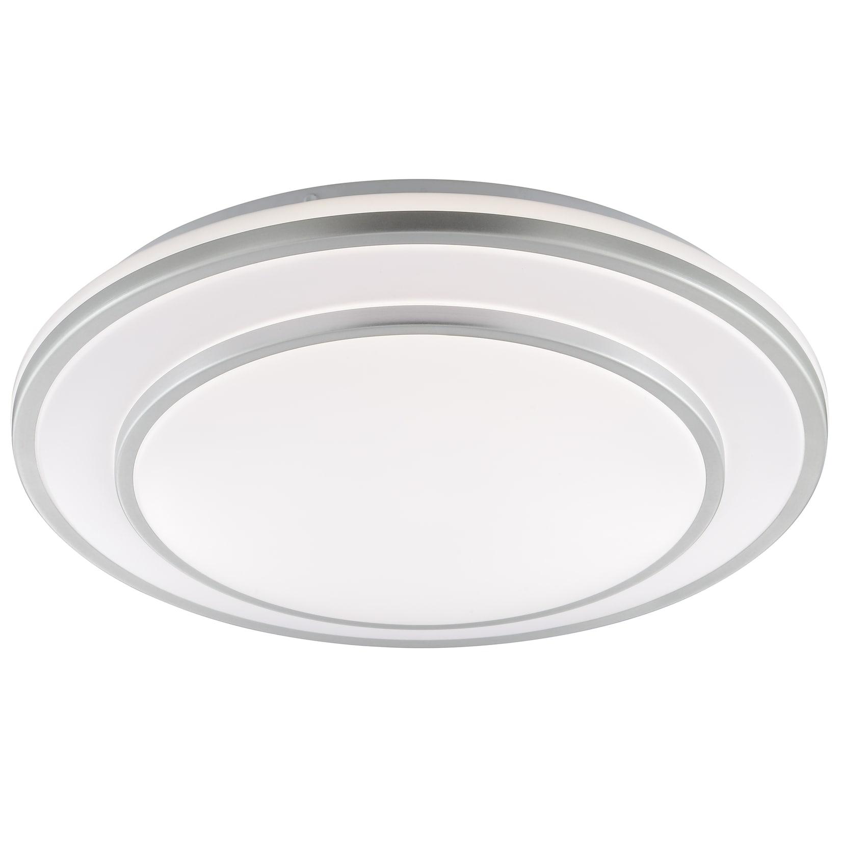 Brilliant LED Deckenleuchte Luciano G81116/21 Wohnzimmer, Schlafzimmer Metall/Kunststoff Indoor Decke silber - LED fest integriert