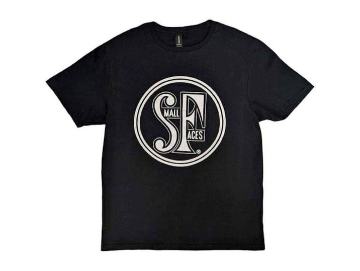Small Faces T Shirt Band Logo nieuw Officieel Mannen Zwart M