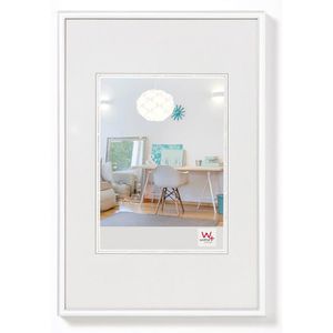 walther-design Bilderrahmen New Lifestyle KV040W, 30 x 40 cm, Echtglas, Kunststoffrahmen, weiß