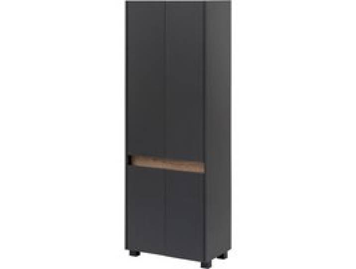 SCHILDMEYER Armoire haute Cosmo, ouverture de porte moderne et sans poignée (2 portes (largeur 57 cm), anthracite)
