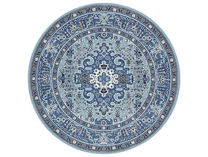 Hanse Home Nouristan Mirkan Orient Teppich Rund – Wohnzimmerteppich Orientalisch Kurzflor Vintage Orientalischer Teppich für Esszimmer, Wohnzimmer, Schlafzimmer – Himmelblau, 160cm