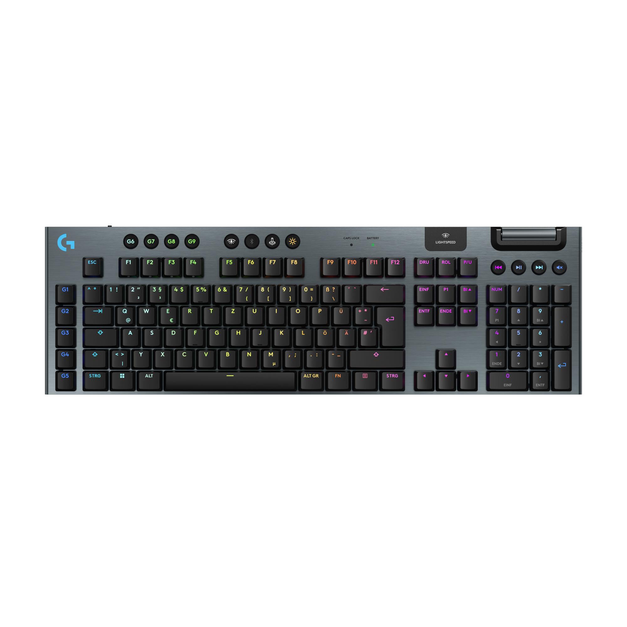Logitech G915 X LIGHTSPEED Gaming Tastatur kabelgebunden / kabellos (Bluetooth / Funk), Schwarz