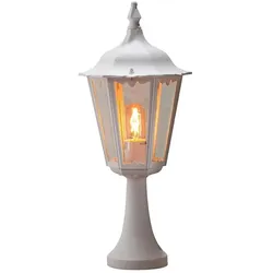 Konstsmide Sockelleuchte FIRENZE, E27 max. 100W, Weiß, Aluminium / Klarglas KON-7214-250
