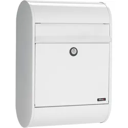 ALLUX 5000 Design Briefkasten - Weiss mit Euro Schloss