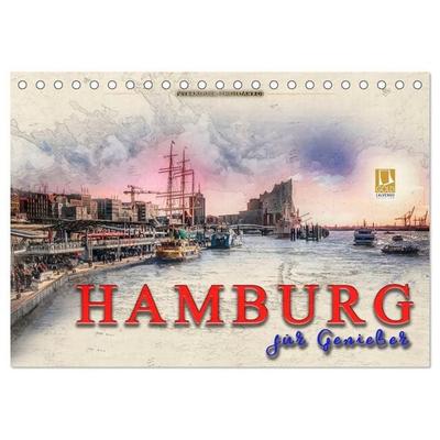 Hamburg für Genießer (Tischkalender 2027 DIN A5 quer), CALVENDO Monatskalender