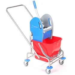 Floorstar EFA 25 D ES ESTAWA Einfachfahrwagen Einfachfahrwagen 1 x 25 l - Edelstahl mit Deichsel