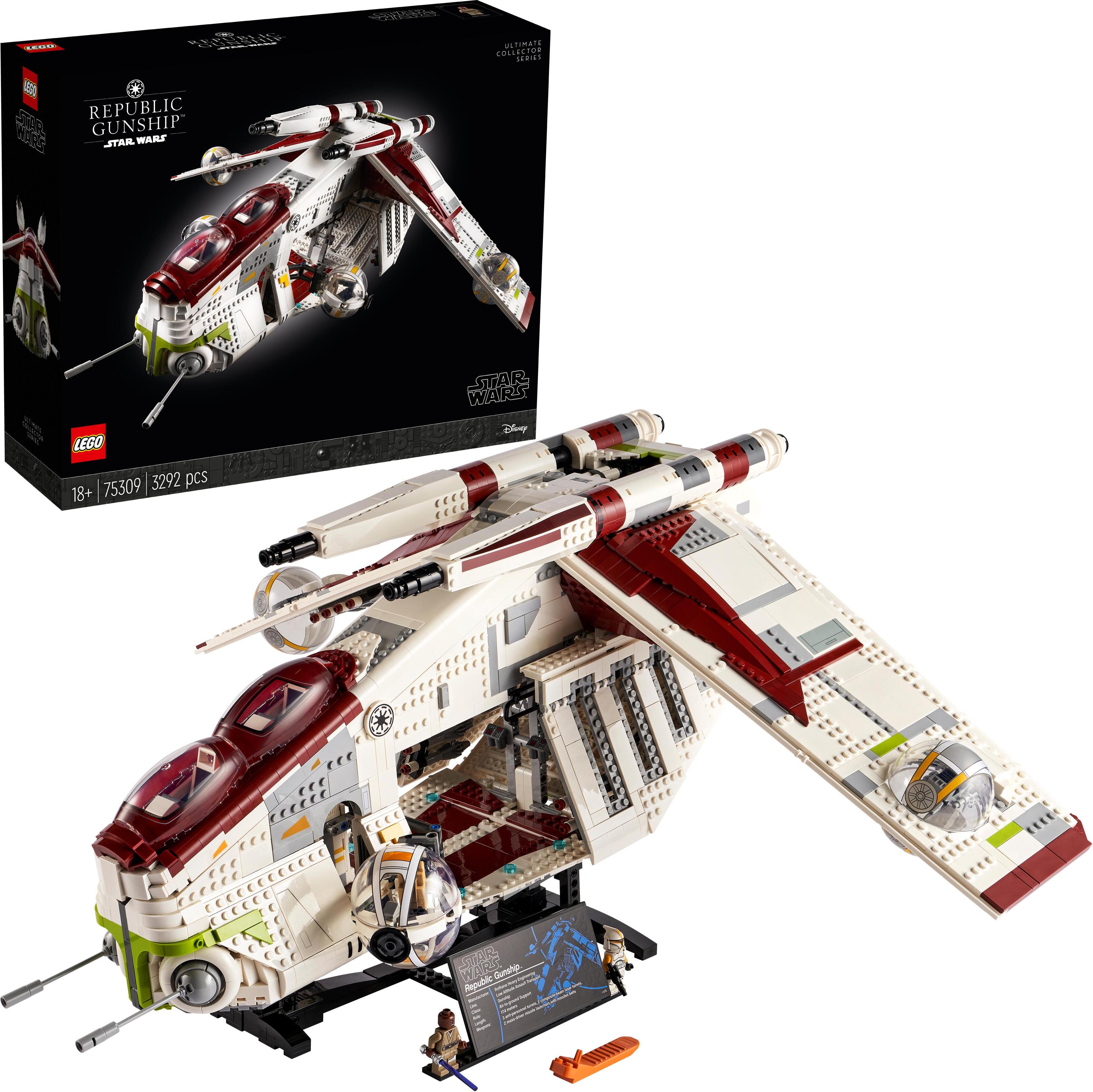 LEGO 75309 Star Wars Republic Gunship, Modell für Erwachsene aus der Ultimate Collector Series mit Minifiguren