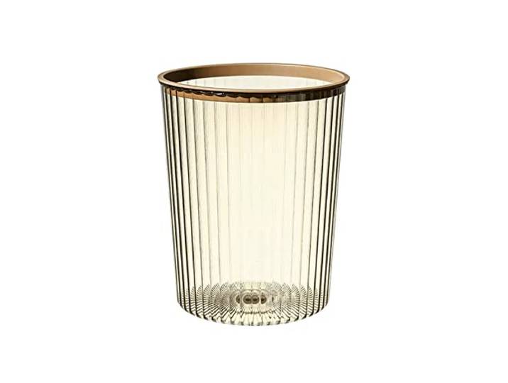 PEVSCO Mülltonne Mülleimer ohne Deckel Schöner und praktischer Kunststoff-Mülleimer for Haushalts-Büro-Mülleimer Abfalleimer Mülleimer Abfallsammler (Color : Geel, Size : L)