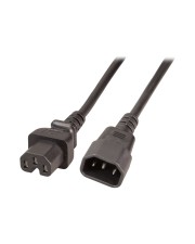 EFB Elektronik Warmgeräteverlängerung C14 180° C15 schwarz 2 m 3 x 0.75 mm² 2 m Schwarz (EK585.2V2)