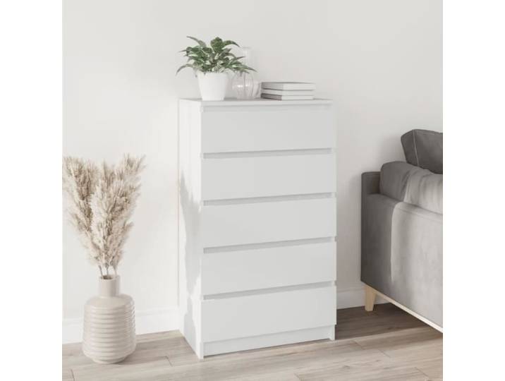 Commode - VIDAXL - 60x36x103 cm - Bois d'ingénierie - 3 tiroirs - Montage facile
