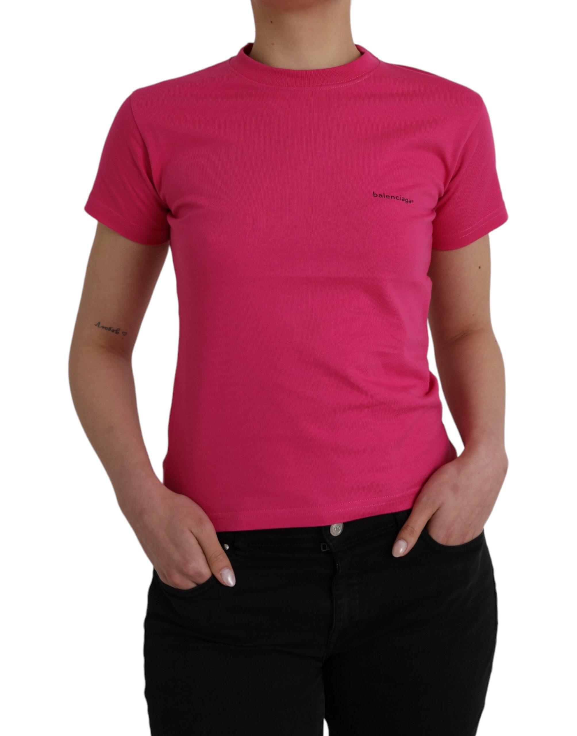 Balenciaga Logo T-Shirt Kurzarm Pink