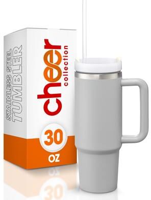 Cheer Collection Insulated Tumbler with Reusable Straw