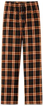 District DT1800 Flannel Plaid Pant in Black/Orange size 3XL