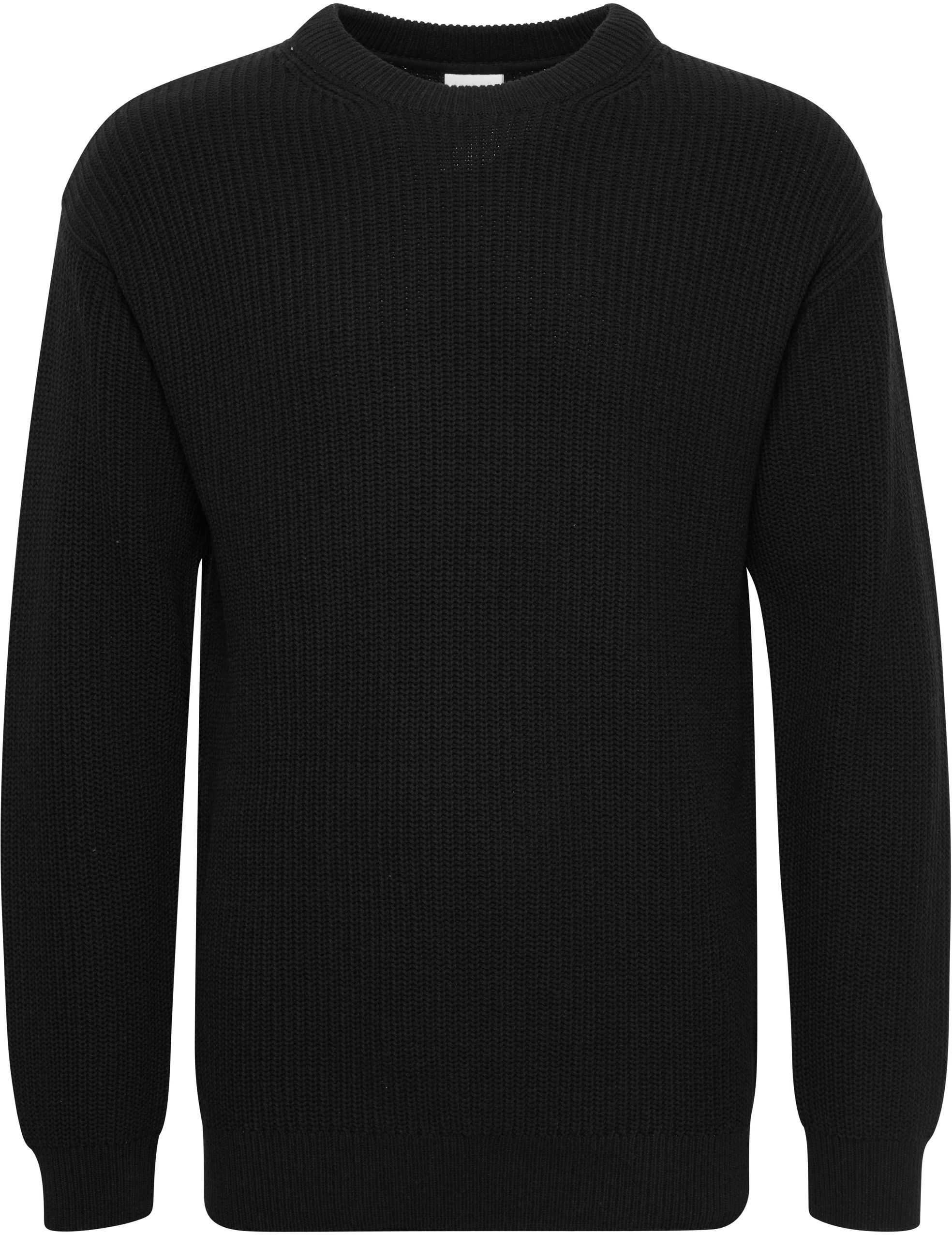!solid Rundhalspullover SOLID "Rundhalspullover SDGorell", Herren, Gr. XL, schwarz (true schwarz), Obermaterial: 70% Baumwolle CO recyc.. 30% Polyester Pol. recyc.., Pullover Rundhalspullover